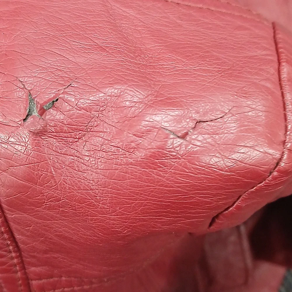 Red KUT from the Kloth vegan leather jacket. Size Large. New - Picture 7 of 7
